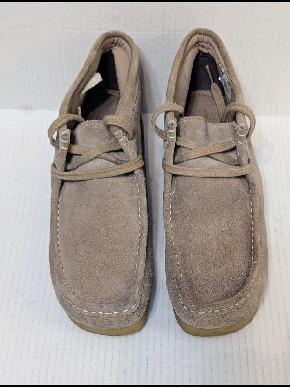 Clarks Men's Stinson Hi Chukka Suede Boots Sand Beige Size 11 (Pre-owned)